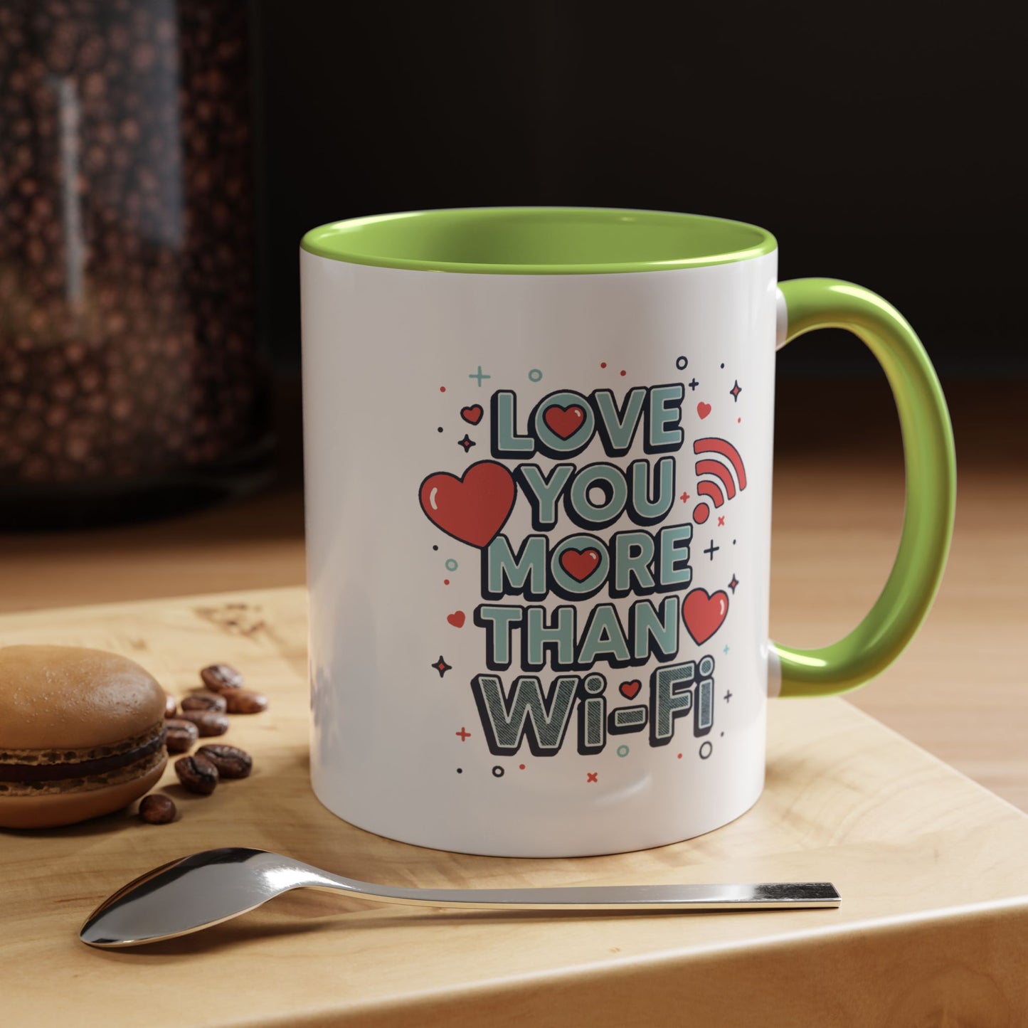 Love You More Than Wi‑Fi - Color Accent Mug