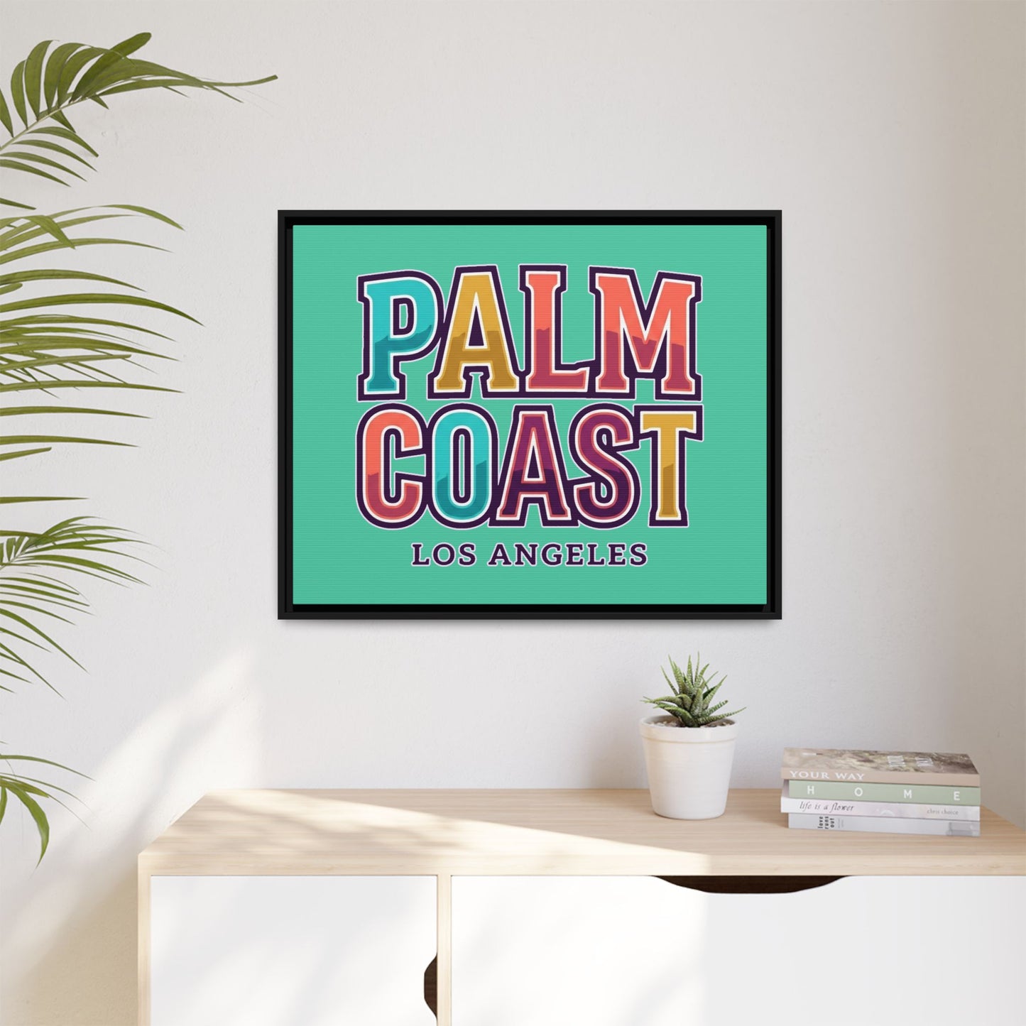 Palm Coast - Los Angeles - Framed Canvas