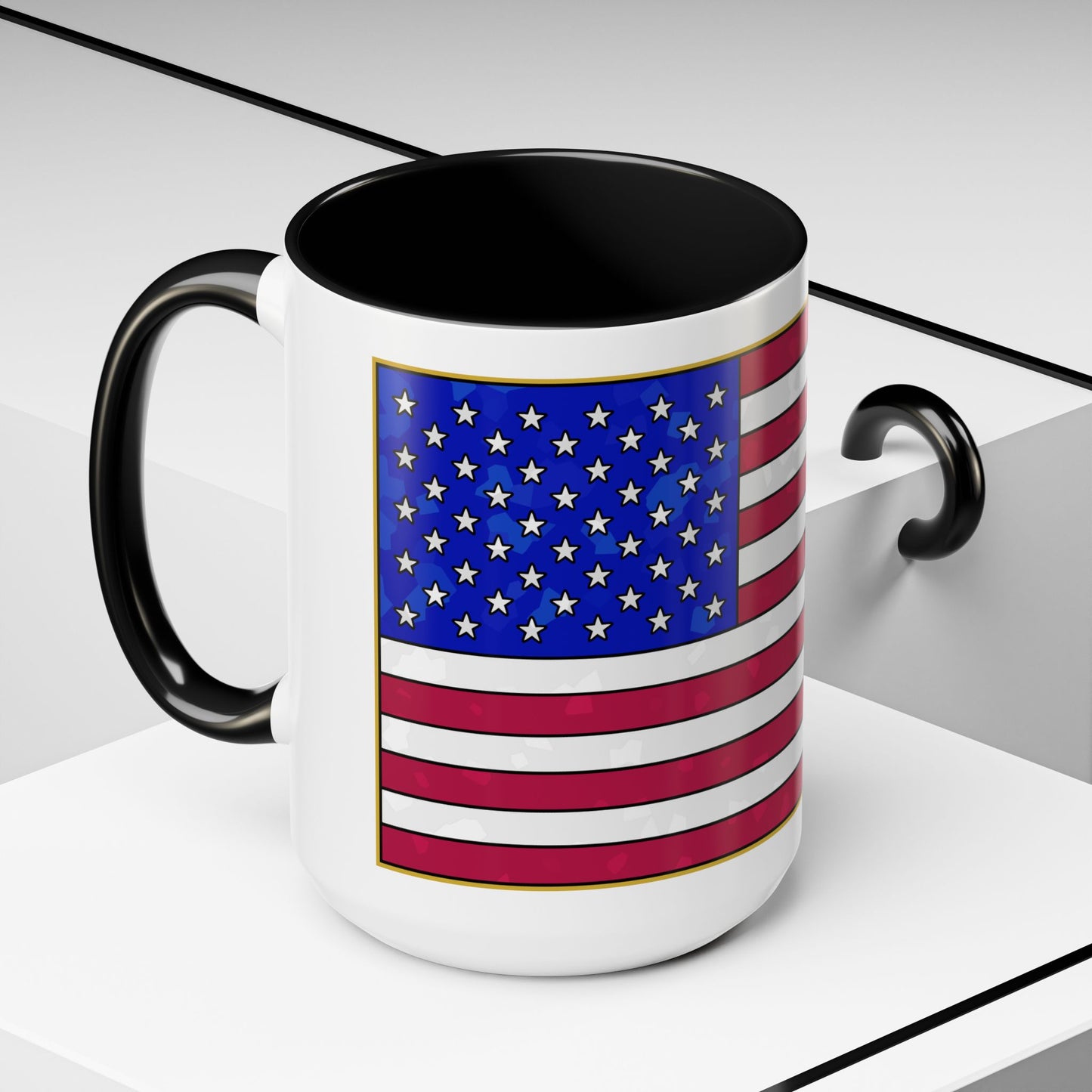 New Glory American Flag (Gold Edge Edition) - Color Accent Mug