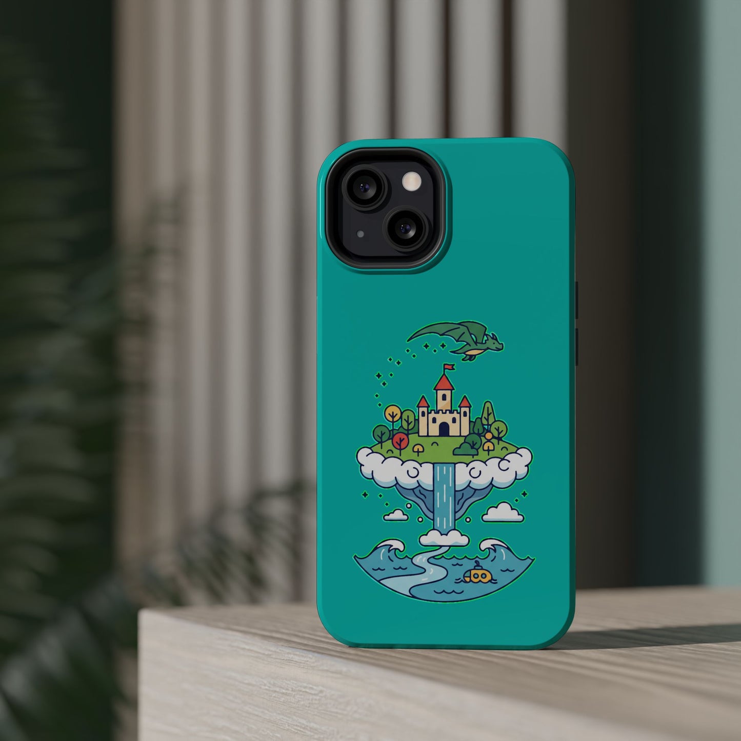 Floating Castle Dragon - Magical Fantasy Island - Magnetic Phone Case