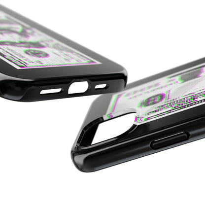 100 Dollars Bill - Green/Magenta Glitch - Phone Case