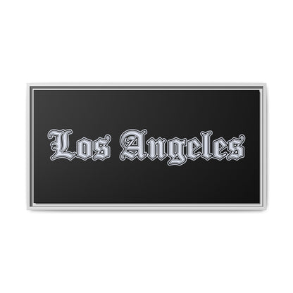 Los Angeles Matte Canvas Art, Framed Wall Decor, Urban Home Art, City Poster, Gift for Angelenos, Modern Art Piece - Silver Edition