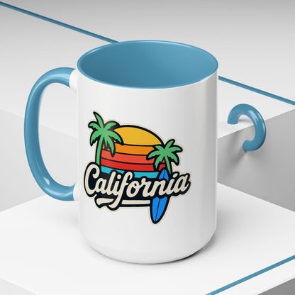 California Surf Vibes - Color Accent Mug