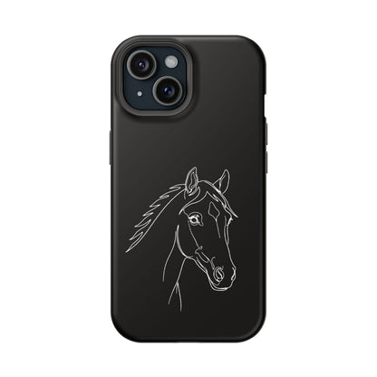Horse Portrait Sketch - Magnetic Phone Case