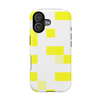 Yellow Pixel Grid -  Magnetic Phone Case