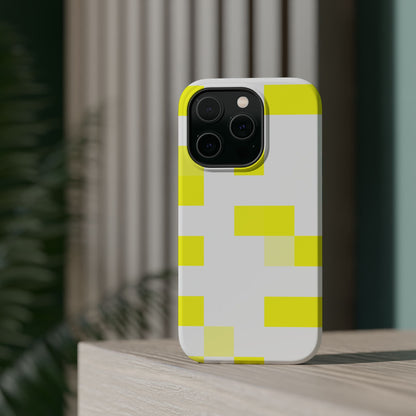 Yellow Pixel Grid -  Magnetic Phone Case