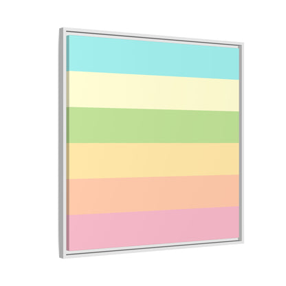 Pastel Stripes - Framed Canvas