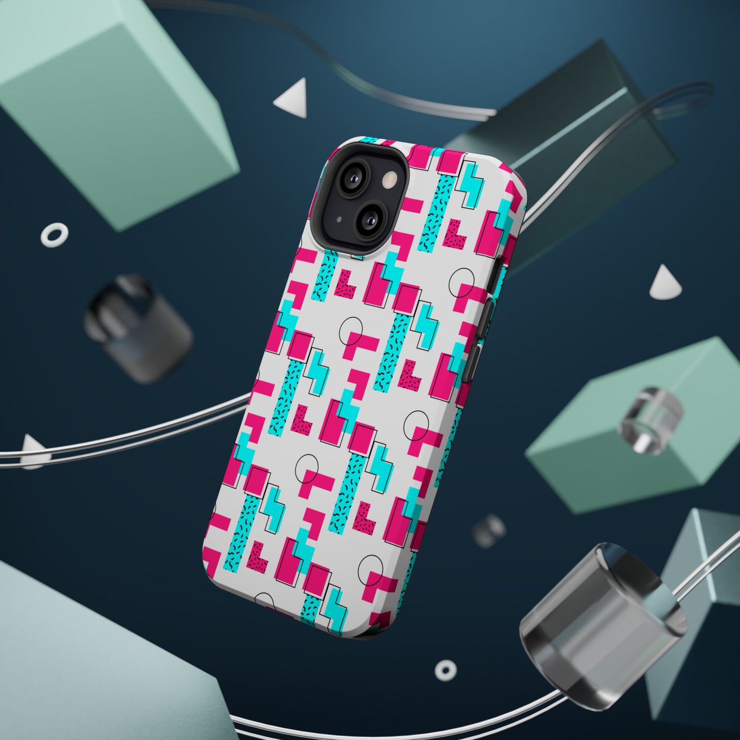 Retro Geometric Vibes - Magnetic Phone Case