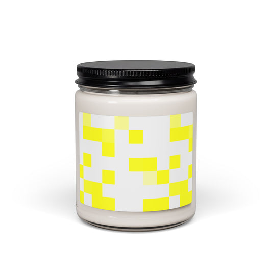 Yellow Pixel Grid - Scented Candle