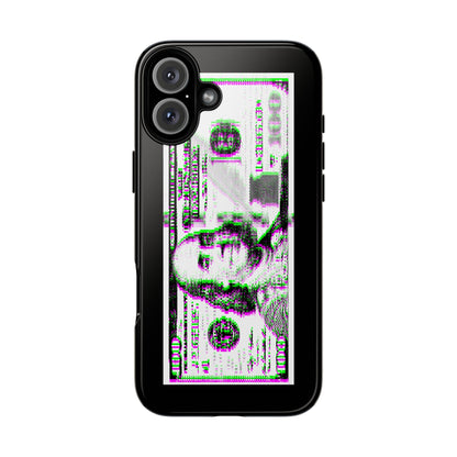 100 Dollars Bill - Green/Magenta Glitch - Phone Case