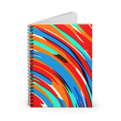 Abstract Rainbow Swirl Arc - Spiral Notebook