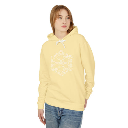Meditative Mandala Unisex Hooded Sweatshirt, Lightweight Pullover Hoodie, Gift for Relaxation, Mindfulness Apparel, Cozy Layering