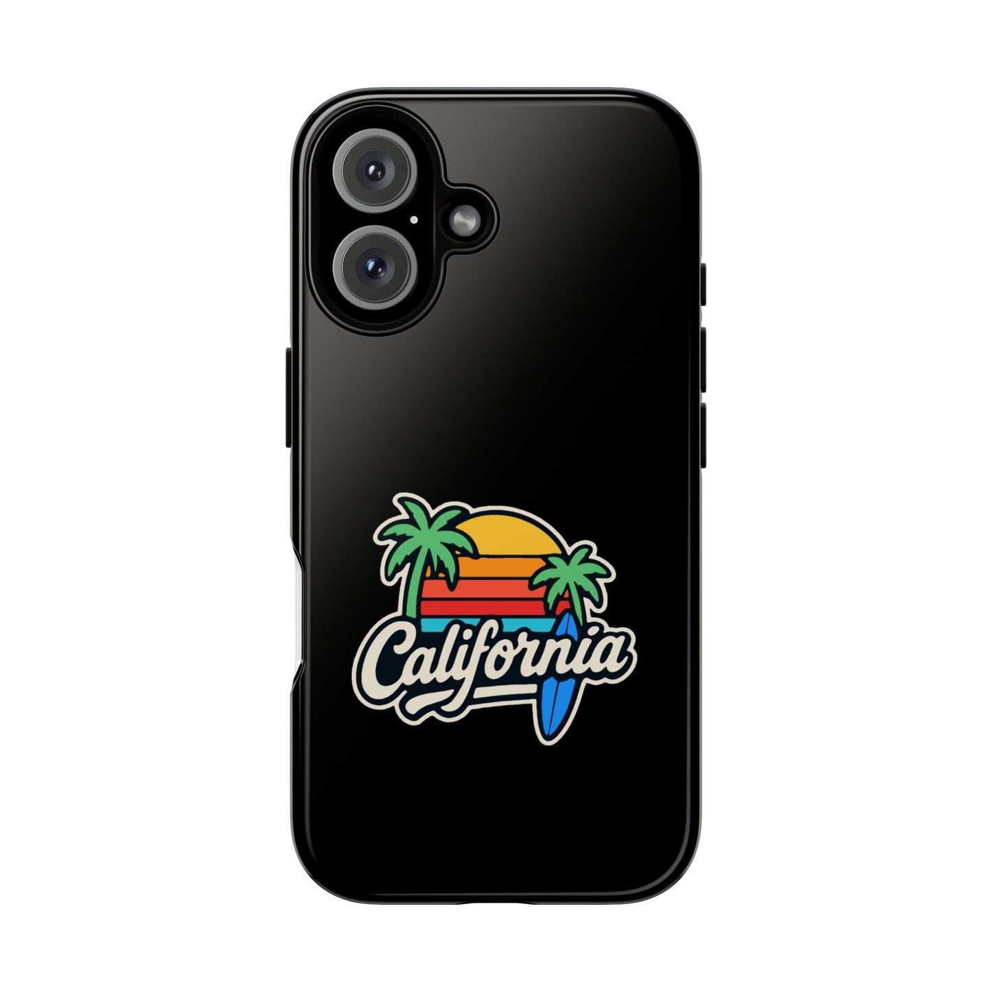 California Sunset Phone Case, Tropical Cell Phone Cover, Beach Lover Gift, Summer Vibes Accessory, Surfing Decor, Personalized Case