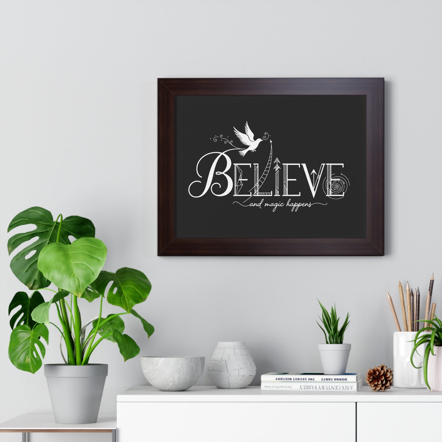 Believe and Magic Happens - Framed Poster