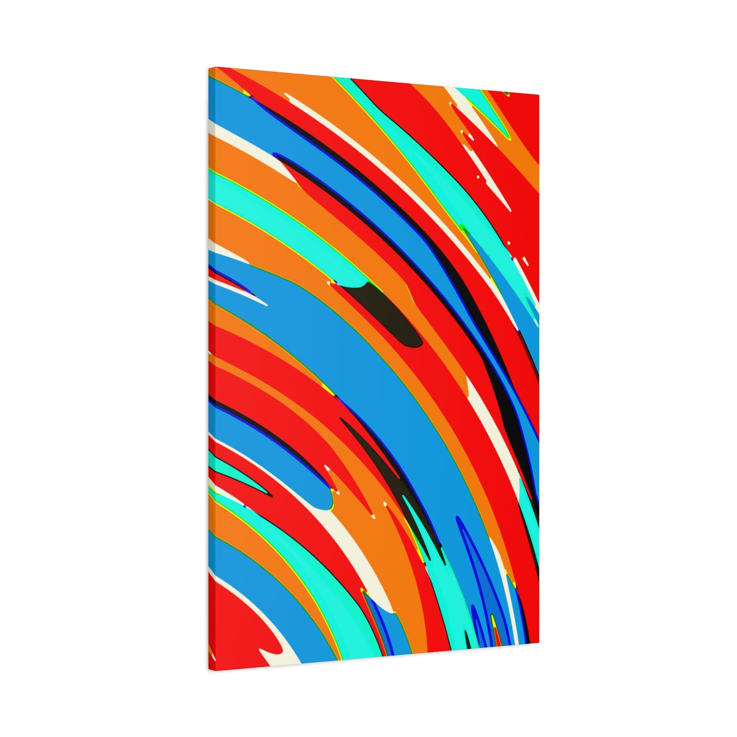 Abstract Rainbow Swirl Arc - Canvas