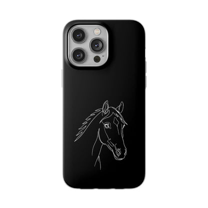 Horse Portrait Sketch - Flexi Phone Case