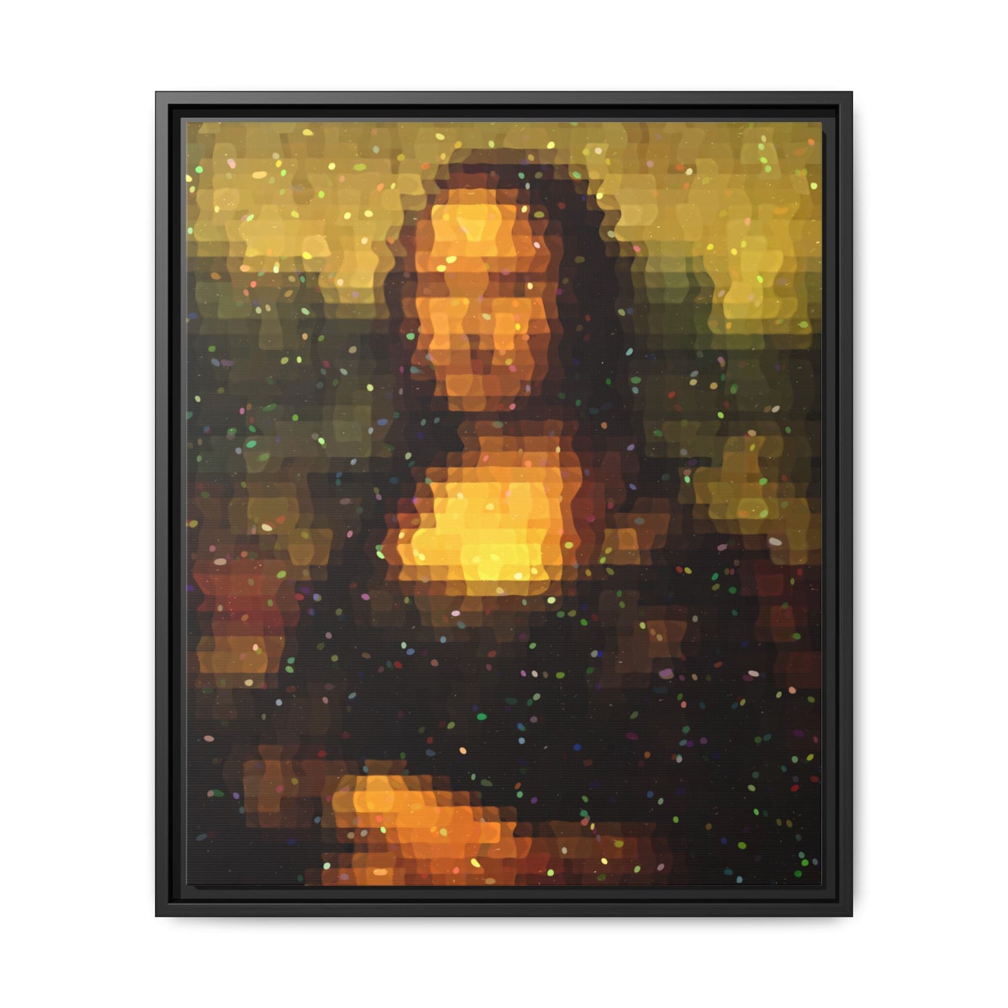 Pixel Muse — Silent Smile - Framed Canvas