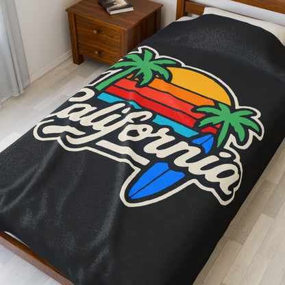 California Surf Vibes - Plush Blanket