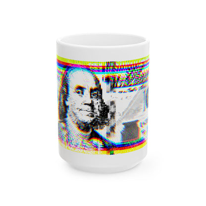 100 Dollars Bill - Neon Color Explosion - Mug