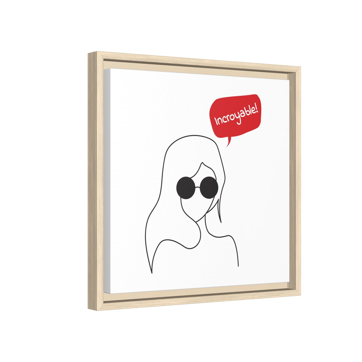 Incroyable Chic Girl - Framed Canvas