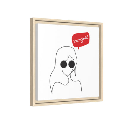 Incroyable Chic Girl - Framed Canvas