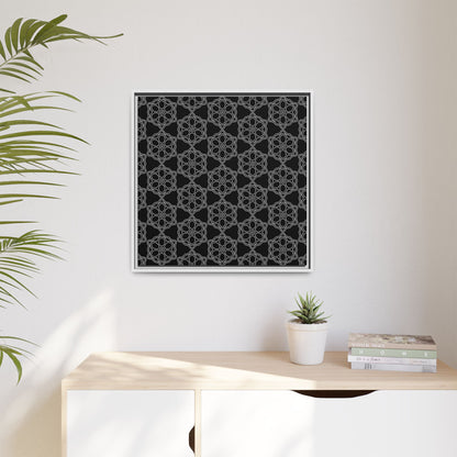 Geometric Sacred Flower - Framed Canvas