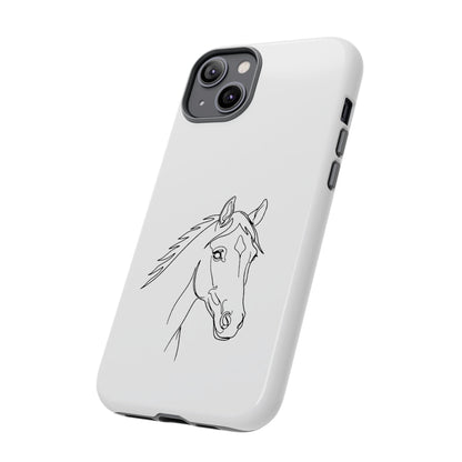 Horse Portrait Sketch - Tough Phone Case