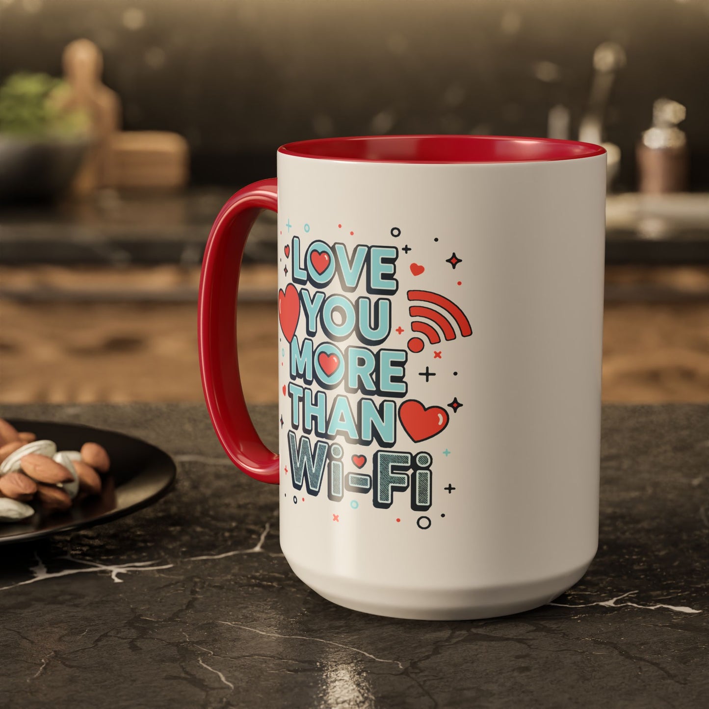 Love You More Than Wi‑Fi - Colorful Mug