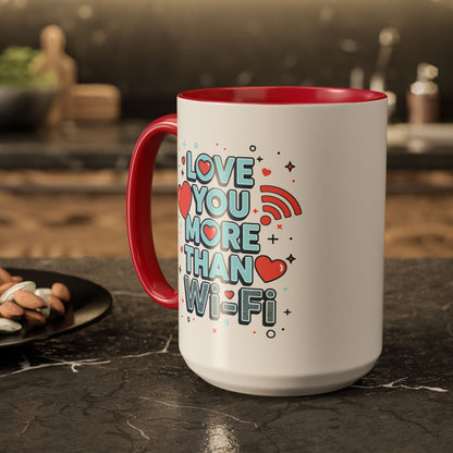 Love You More Than Wi‑Fi - Colorful Mug