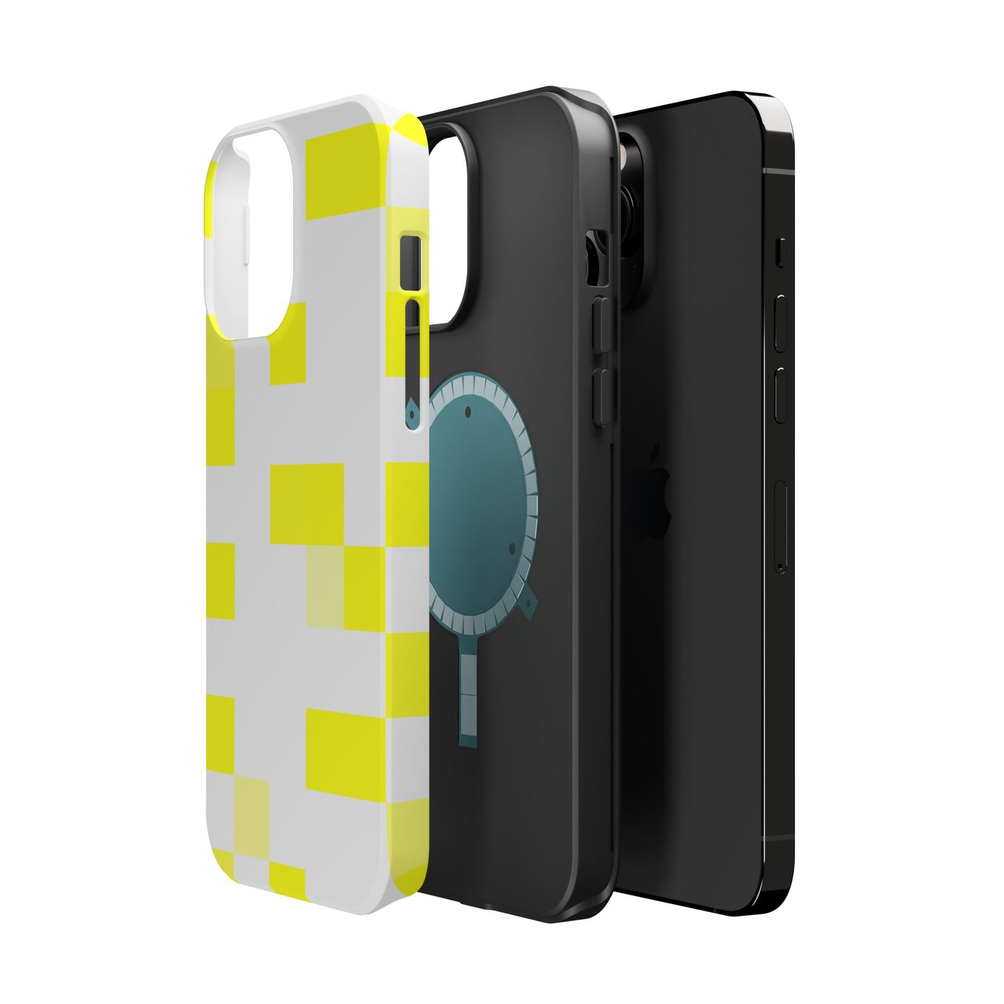 Yellow Pixel Grid -  Magnetic Phone Case
