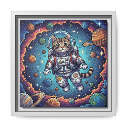 Astronaut Cat - Framed Canvas