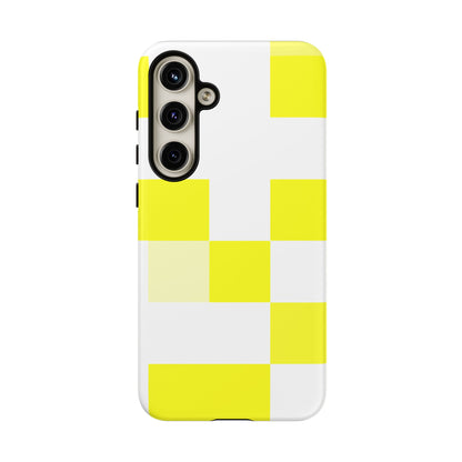 Yellow Pixel Grid - Phone Case