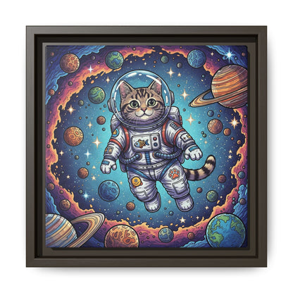 Astronaut Cat - Framed Canvas