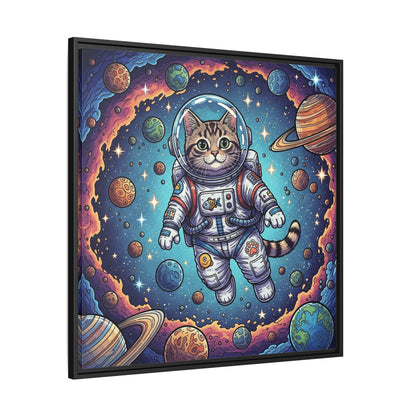 Astronaut Cat - Framed Canvas