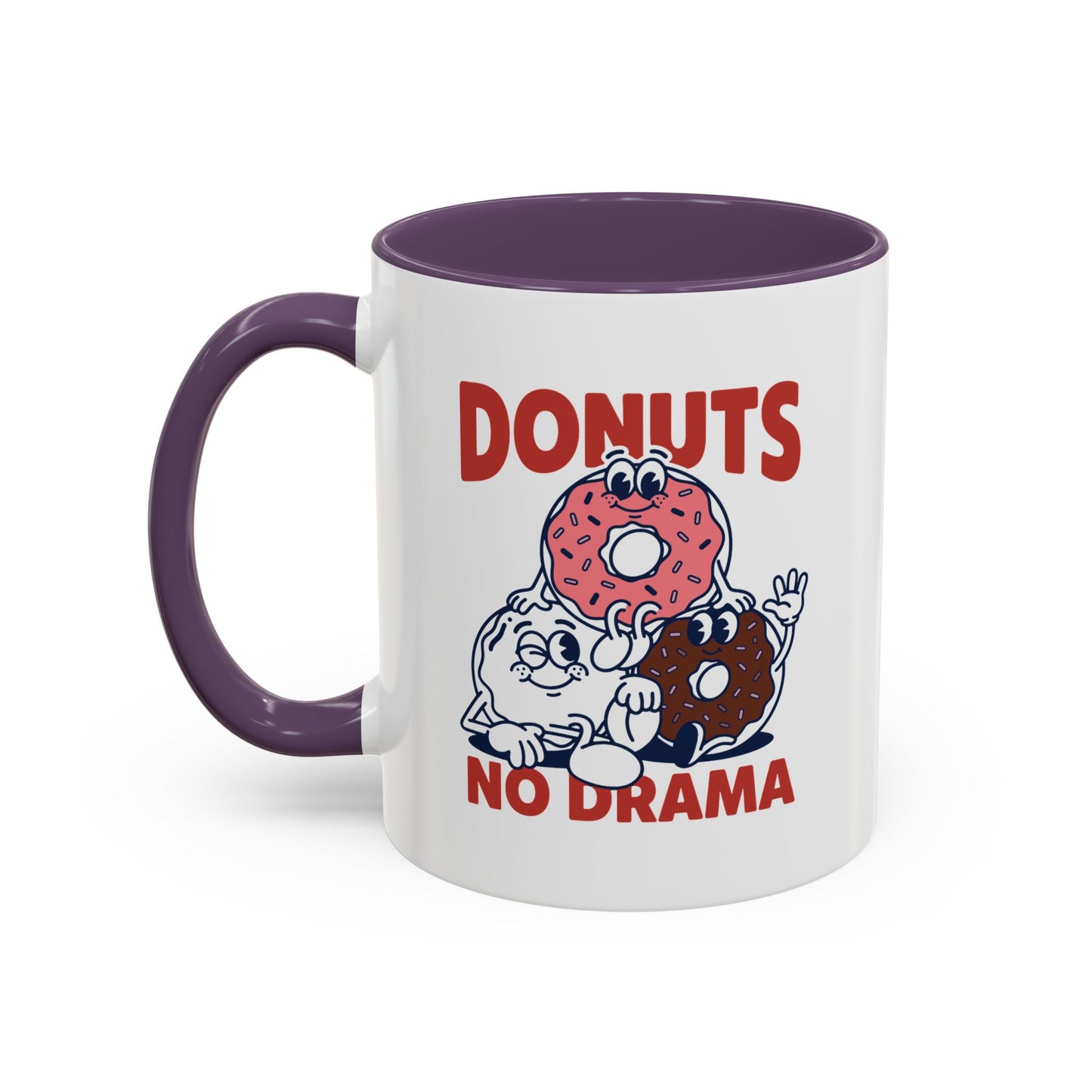 Donuts No Drama - Color Accent Mug