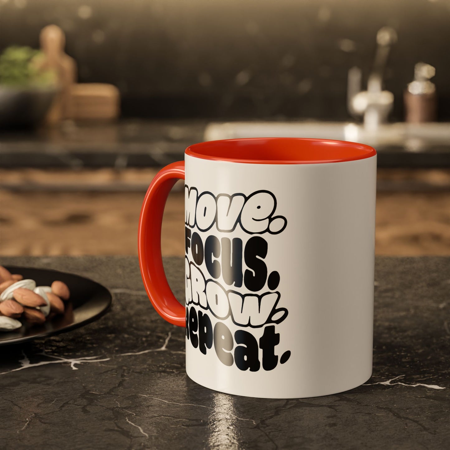 Move. Focus. Grow. Repeat. - Colorful Mug