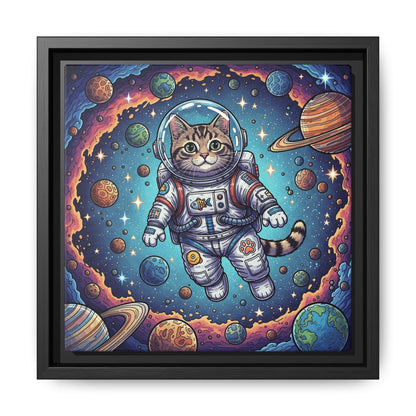 Astronaut Cat - Framed Canvas