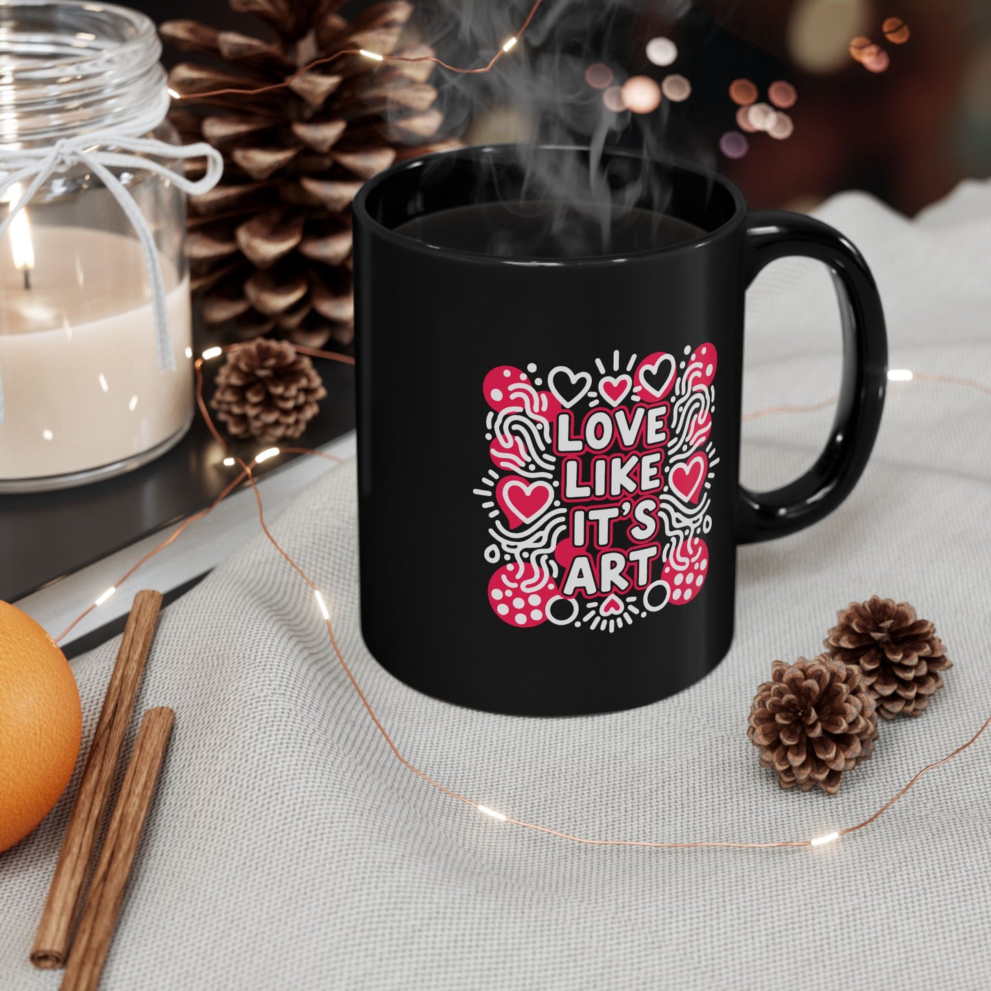 Love Like It's Art - Black Mug