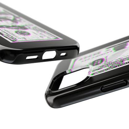 100 Dollars Bill - Green/Magenta Glitch - Phone Case