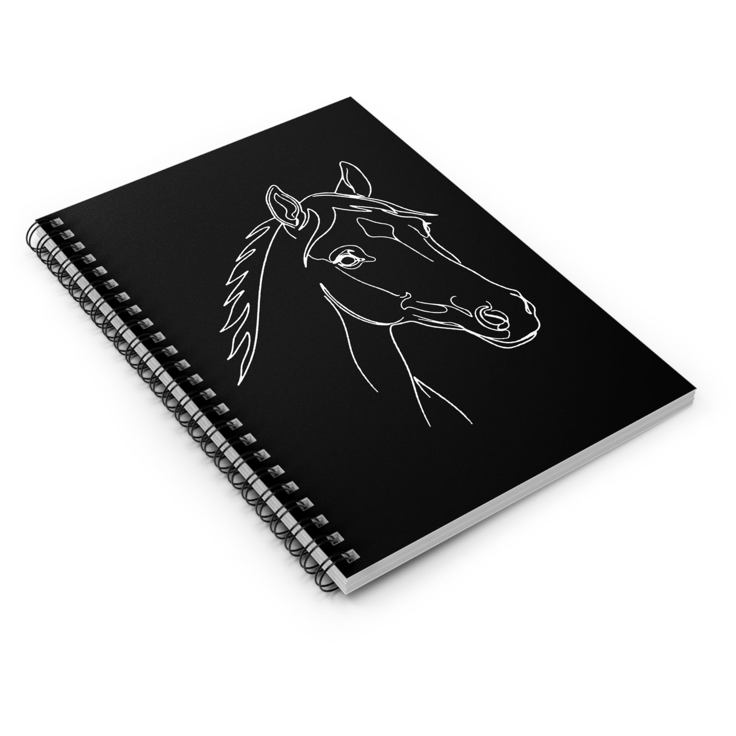 Horse Portrait Sketch - Spiral Notebook