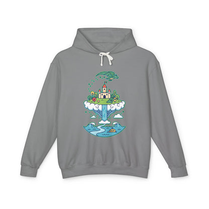 Floating Castle Dragon - Magical Fantasy Island - Hoodie
