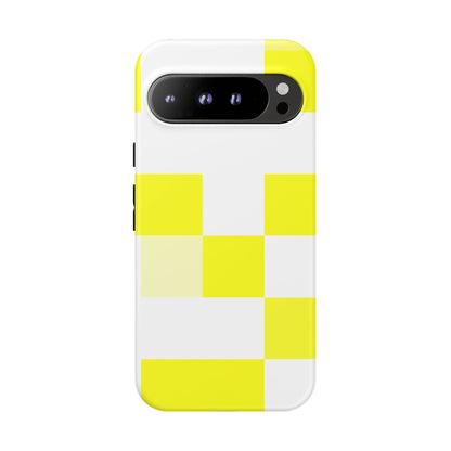 Yellow Pixel Grid - Phone Case
