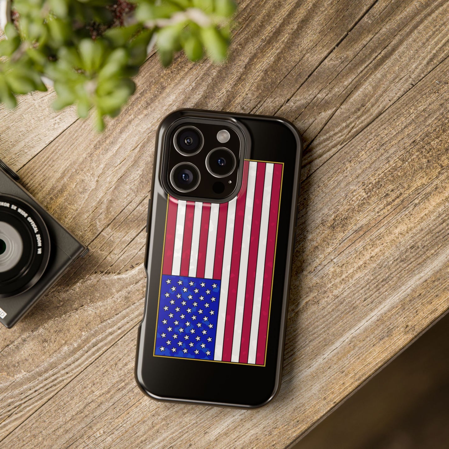 New Glory American Flag (Gold Edge Edition) - Magnetic Phone Case