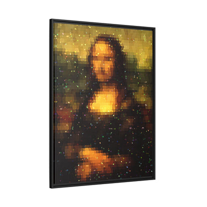 Pixel Muse — Silent Smile - Framed Canvas