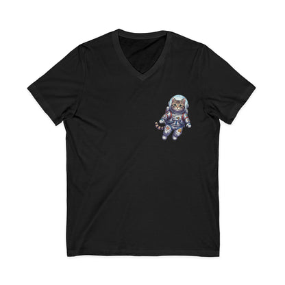 Astronaut Cat - V-Neck Tee