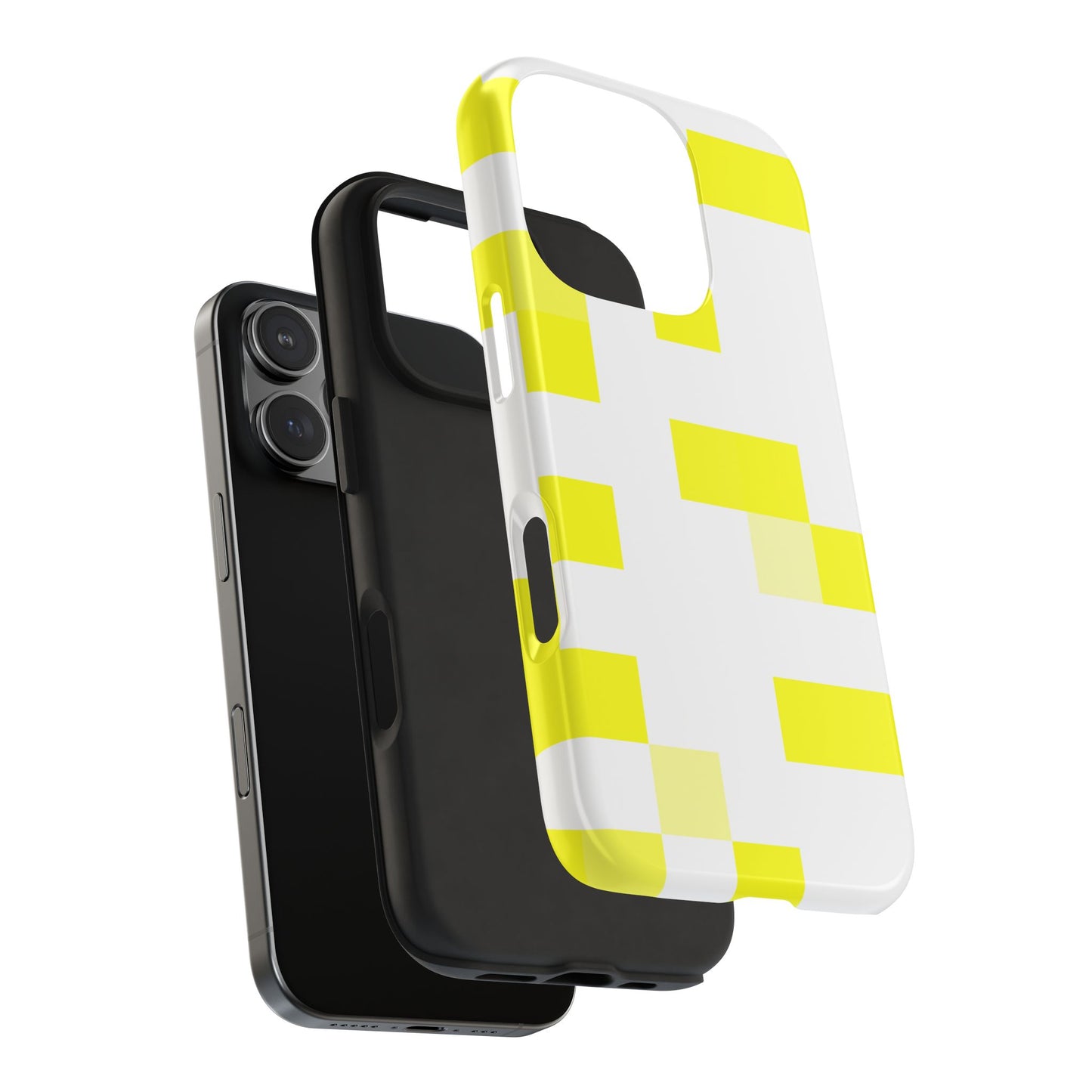Yellow Pixel Grid -  Phone Case