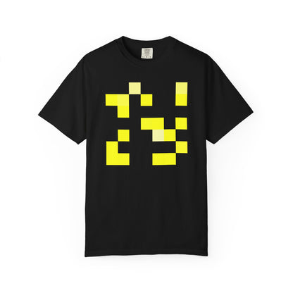 Yellow Pixel Grid - T-Shirt