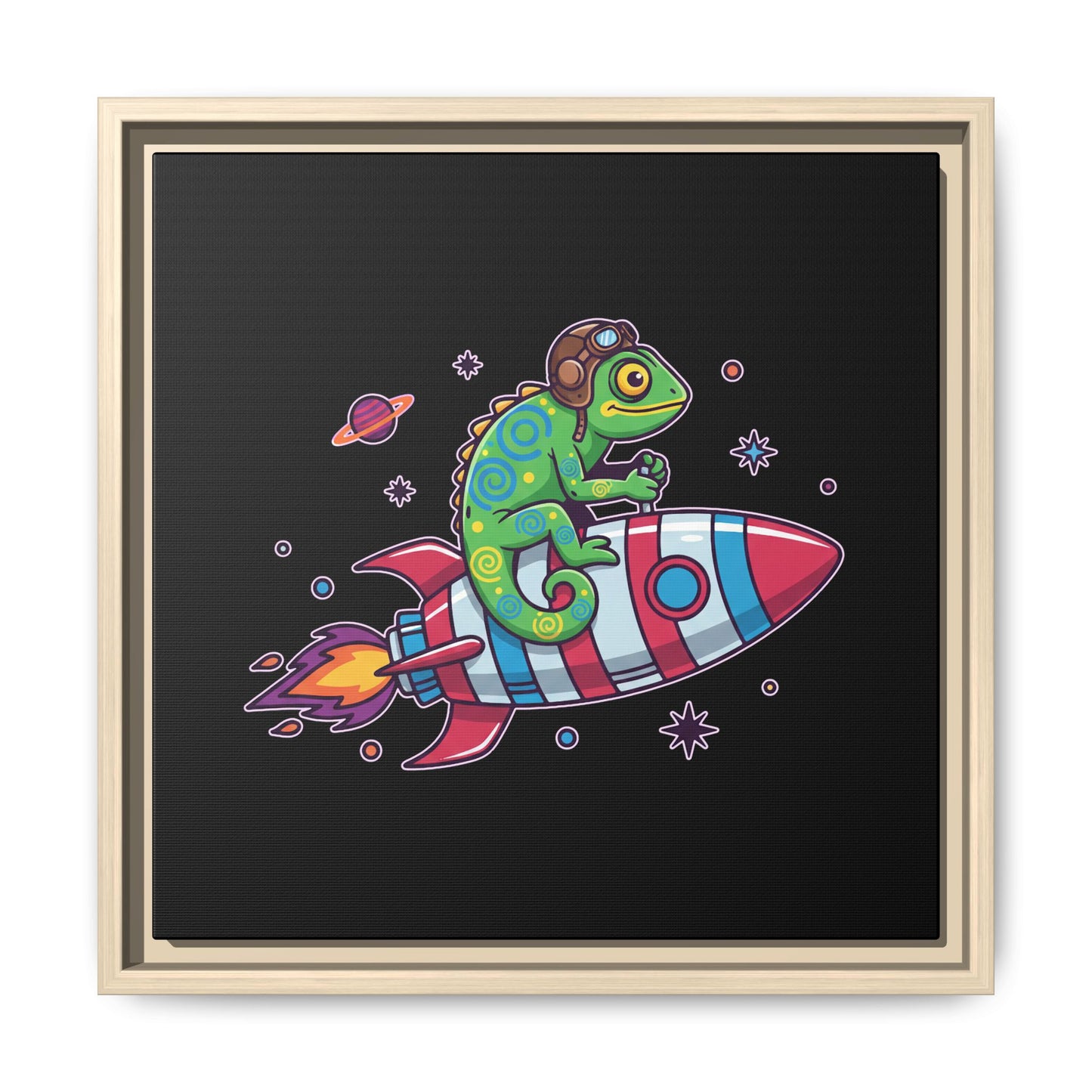 Cosmic Rider - Framed Canvas