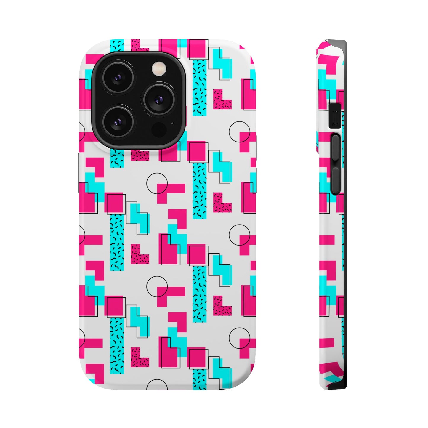 Retro Geometric Vibes - Magnetic Phone Case