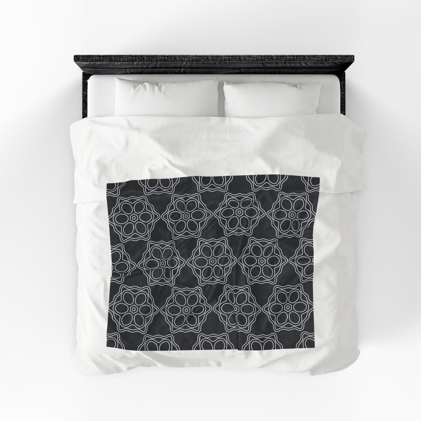 Geometric Sacred Flower - Plush Blanket